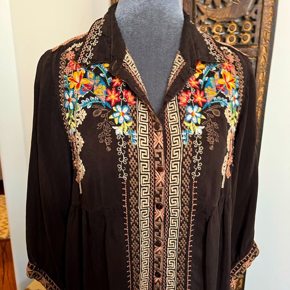 Johnny Was Dress with great detailing